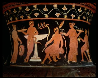 Cratere a volute a figure rosse apulo (dettaglio)
